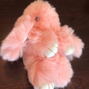 Blush Pink Pom Pom Bunny Key Ring
